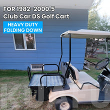 Black Rear Flip Back Seat Compatible with 1982-2000.5 Club Car DS Model Golf Cart 1102 LBS Weight Capacity Heavy Duty Steel Frame Flip Folding Rear Back Seat Kit LYA-100