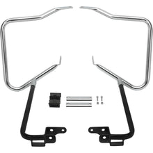 ECOTRIC Saddlebag Bracket Guard Bars Compatible with 2014-2024 Harley Davidson Touring Street Road Glide FLH Saddle Bags Guard Support Bar Mount Chrome & Black