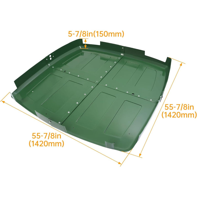 HECASA RE67856 Cab Roof Compatible with John Deere 7200 7210 7400 7410 7600 7710 7810++ Tractors Replacement for 1411-4502 GREEN Tractor Canopy
