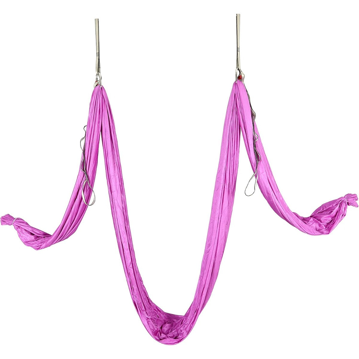 HECASA Aerial Silks Yoga Swing Set, Aerial Yoga Hammock w/Daisy Chain for Home, Inversion Exercises, Strength Training and Starter Kit