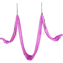 HECASA Aerial Silks Yoga Swing Set, Aerial Yoga Hammock w/Daisy Chain for Home, Inversion Exercises, Strength Training and Starter Kit