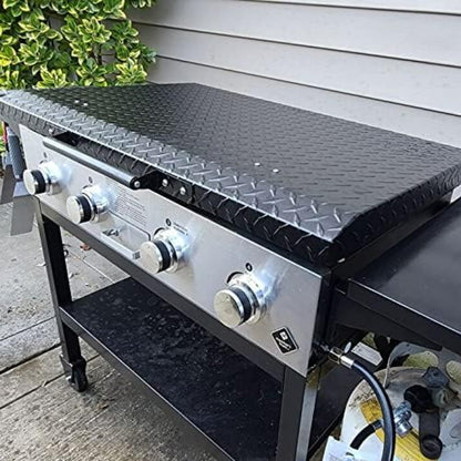 HECASA Black Outdoor 36" Griddle Grill Hard Cover Lid with Handle Waterproof Aluminum Compatible with Blackstone & More