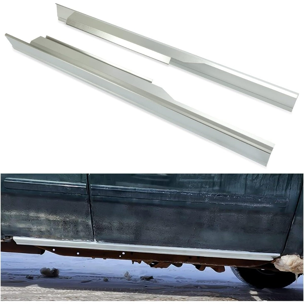 Slip-On Outer Rocker Panels For Ford F150 1997-2003 Extended Cab XL XLT LH & RH Pair ET-024