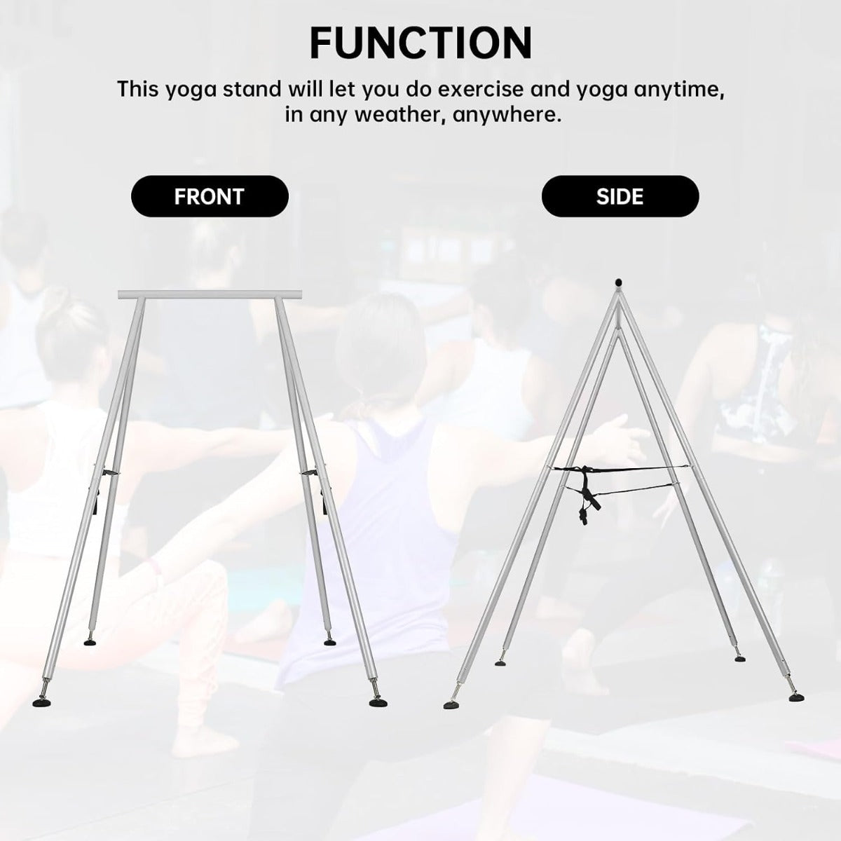 HECASA 8.1 FT Aerial Yoga Stand 550lbs Max Capacity for Indoor and Outdoor Fitness Bodybuilding Height Adjustable for Yoga Frame
