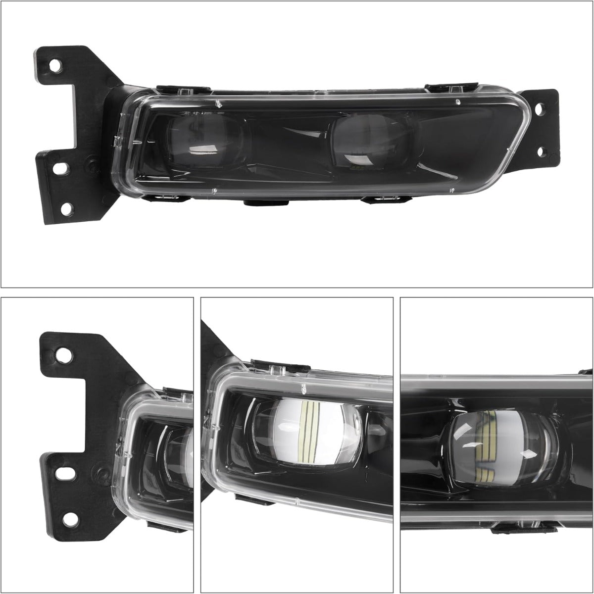 HECASA LED Fog Light Passenger Side Compatible with 2014-2023 Dodge Durango 2017-2022 Jeep Grand Cherokee Replacement for CH2593159 68275510AC Front Bumper Fog Lamp Clear Lens Right