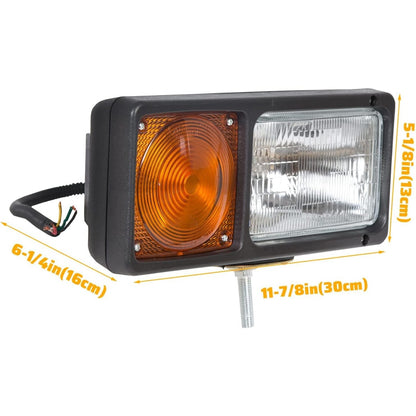 ECOTRIC 2 Pcs Universal Light Snow Plow Lamp Headlight Turn Signal Snowplow