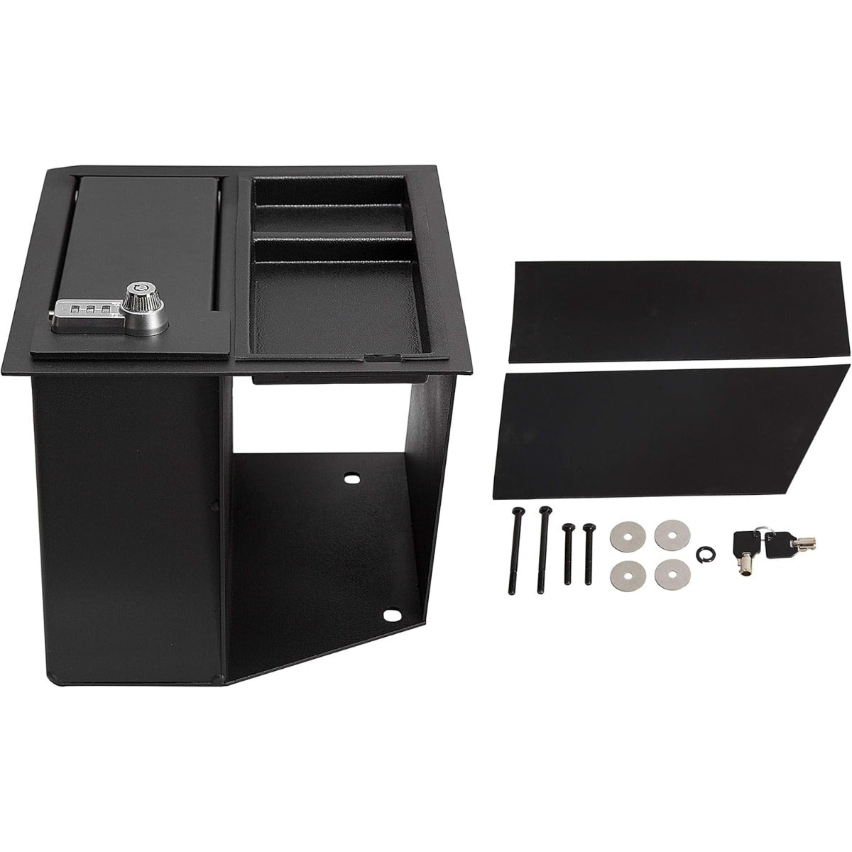 Center Console Storage Compatible with 2014-2022 Toyota Tundra Replacement for 00016-34174 0001634174 w/Tray Key Lock Box Safe Gun