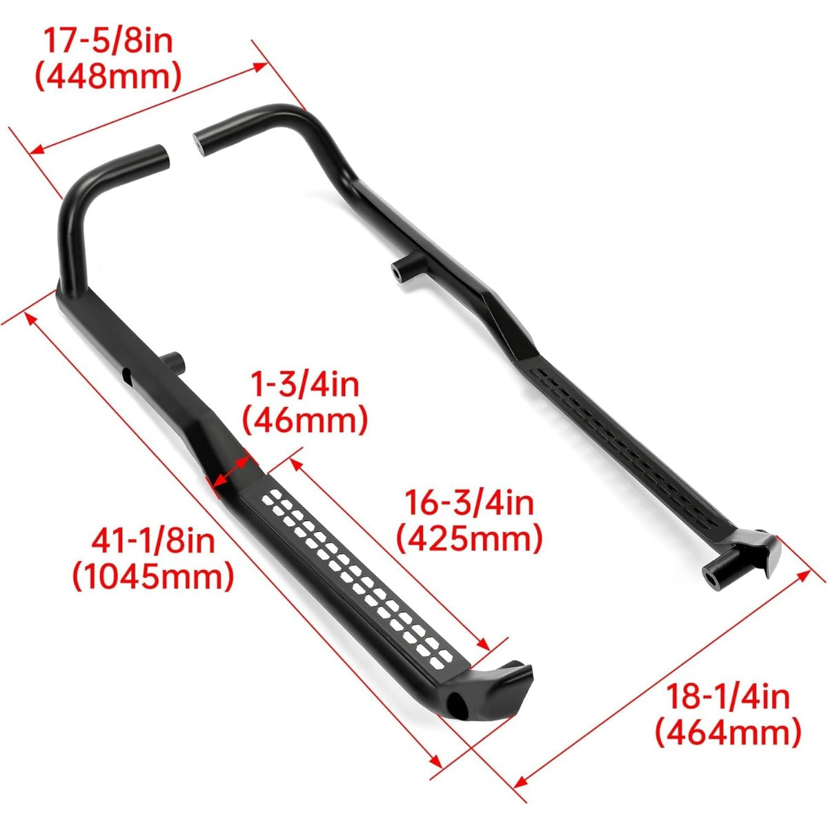 Kojem Rock Guards Sliders Side Steps Compatible with 2018-2025 Polaris Ranger 1000/ XP 1000, 2018-2023 Polaris Ranger XP, 2019-2022 PRO XD Nerf Bars W/Boot Scraper 2882530