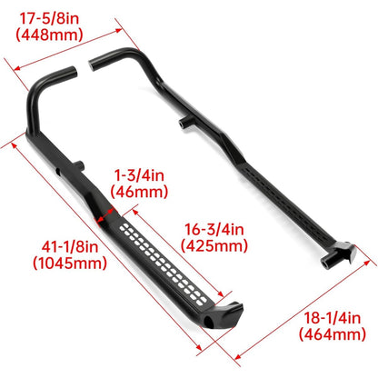 Kojem Rock Guards Sliders Side Steps Compatible with 2018-2025 Polaris Ranger 1000/ XP 1000, 2018-2023 Polaris Ranger XP, 2019-2022 PRO XD Nerf Bars W/Boot Scraper 2882530