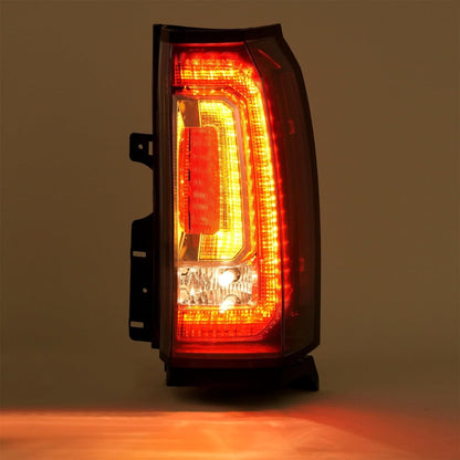 ALMULOO Right LED Tail Light w/Bulb Compatible with 2015-2020 GMC Yukon/Yukon XL Replacement for 84536243 GM2801268 Rear Brake Reverse Turn Signal Lamp LED DRL Clear Lens - Passenger Side