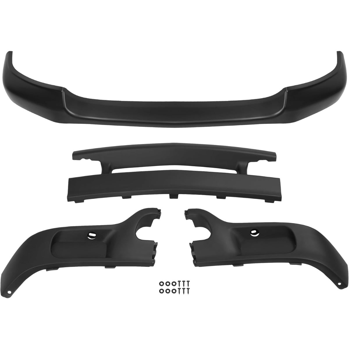 ALMULOO Front Bumper Upper Cover&Lower Valance Compatible with 1999-2006 GMC Sierra/Yukon XL 500/2500/Yukon For Models W/O Fog Lights&W/Tow Hook 15748374 88980802 GM1051105 GM1092171