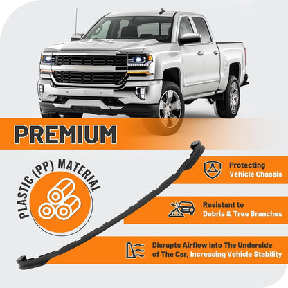 Front Lower Bumper Air Dam Deflector Compatible with 2016-2018 Chevy Chevrolet Silverado 1500, 2019 Silverado 1500 LD Models Replace for GM1092250, 23496677 Valance Panel Plastic