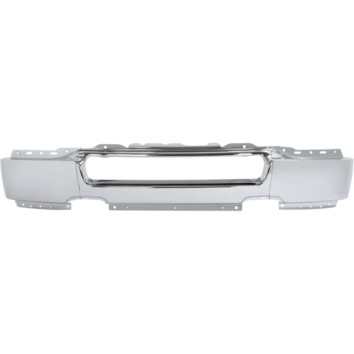 ALMULOO Front Bumper Face Bar Compatible with 2004 2005 Ford F-150 W/O Fog Light Holes Replace For 4L3Z17757AA FO1002388 Modular Design-3Pcs Steel Chrome Silvery