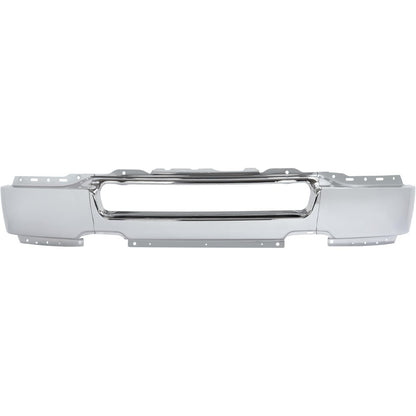 ALMULOO Front Bumper Face Bar Compatible with 2004 2005 Ford F-150 W/O Fog Light Holes Replace For 4L3Z17757AA FO1002388 Modular Design-3Pcs Steel Chrome Silvery