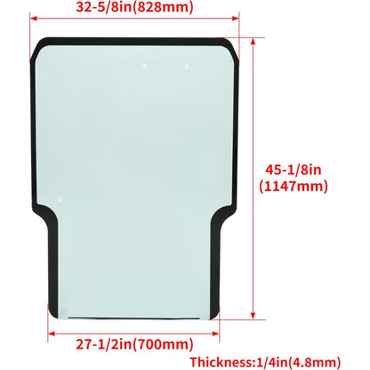Cab Door Glass Compatible with Takeuchi Models TL8 TL10 TL12 TL130 TL140 TL150 TL230 TL240 TL250 Skid Steer Loader Replacement for 0880865301 08808-65301