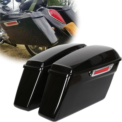 Hard Saddlebags Saddle Bags W/Latch Kit for 2014-UP Harley Davidson Touring Models Road King Street Glide Ultra Electra Glide FLT FLHT FLTRX FLHR