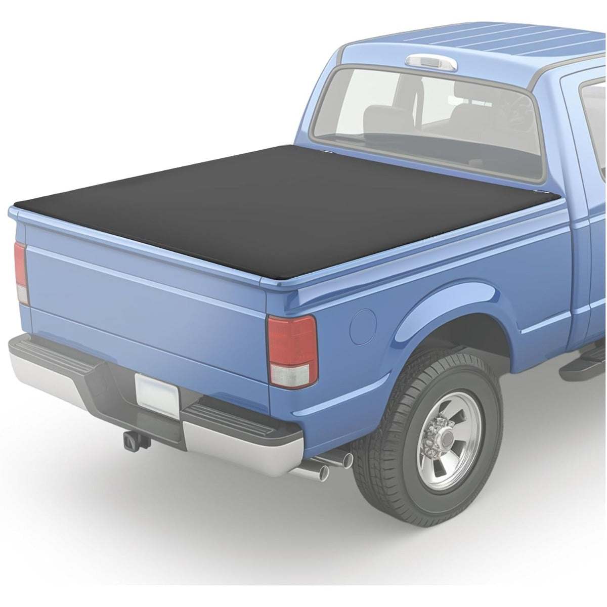 6.5 FT Truck Bed Tonneau Cover Compatible with 1997-2003 Ford F-150 F150 2004 Heritage Soft Roll-Up 79" Aluminum Powder Coated Black Fits Fleetside/Styleside Models Only