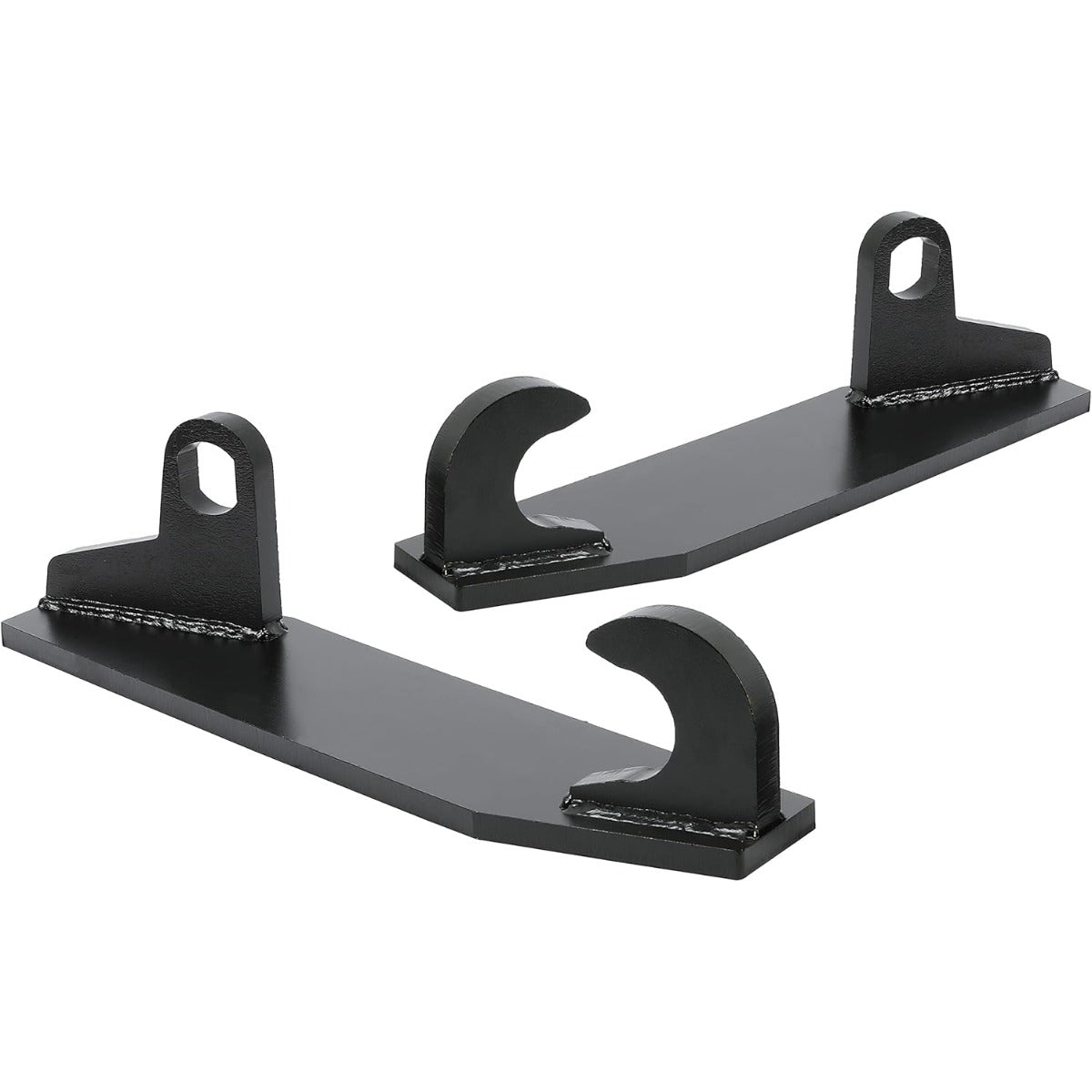Pair Tractor Mounting Brackets Compatible with John Deere Massy Ferguson Ford Case loaders All Tractors Black Tractor Attachment Accessories Weld on Steel
