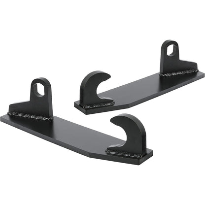 Pair Tractor Mounting Brackets Compatible with John Deere Massy Ferguson Ford Case loaders All Tractors Black Tractor Attachment Accessories Weld on Steel