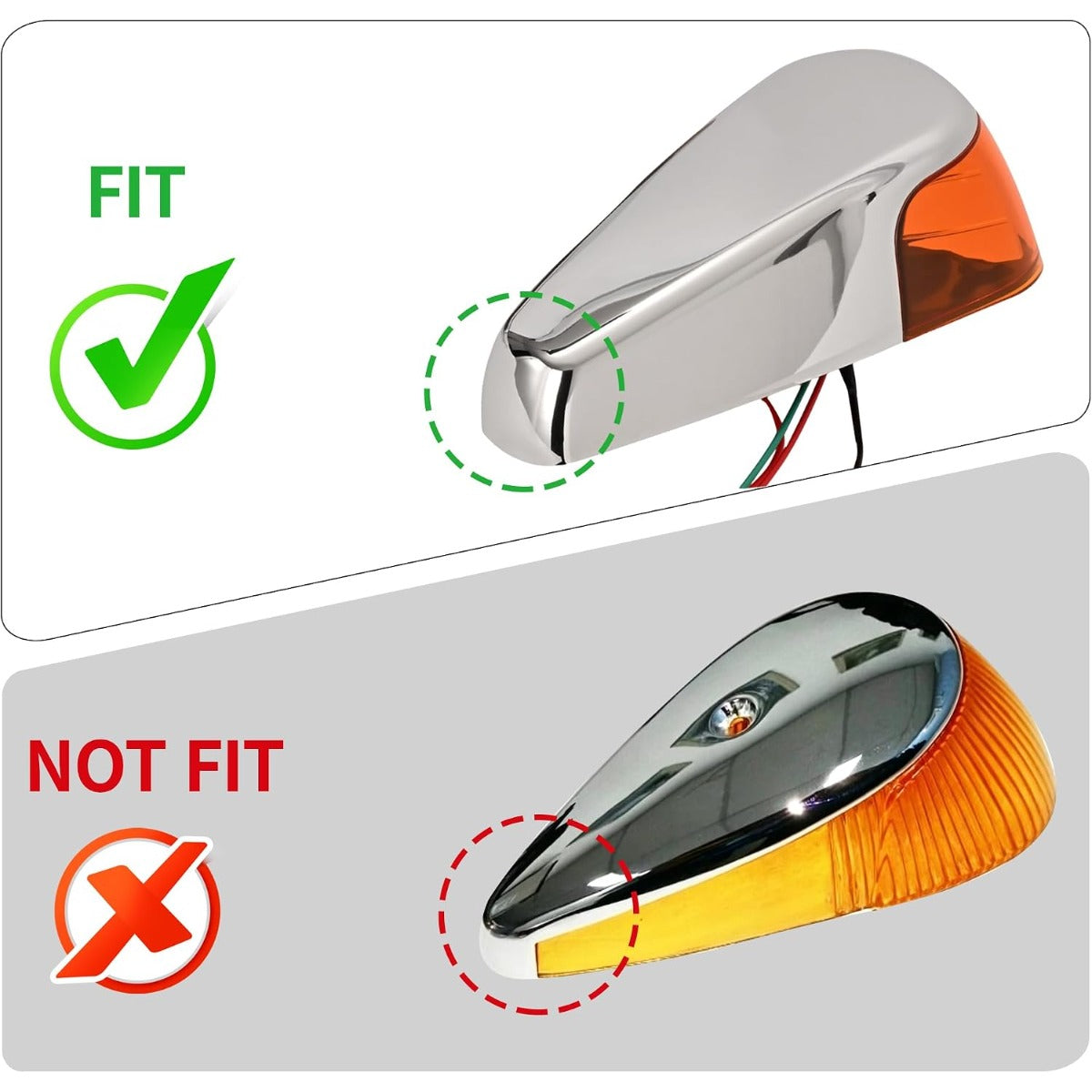 HECASA Pair Turn Signal Lights Compatible with 1970-1979 VW BUG Volkswagen Super Beetle Thing Halogen Front Turn Signal Lamp w/Bulbs Amber Lens Left&Right Side