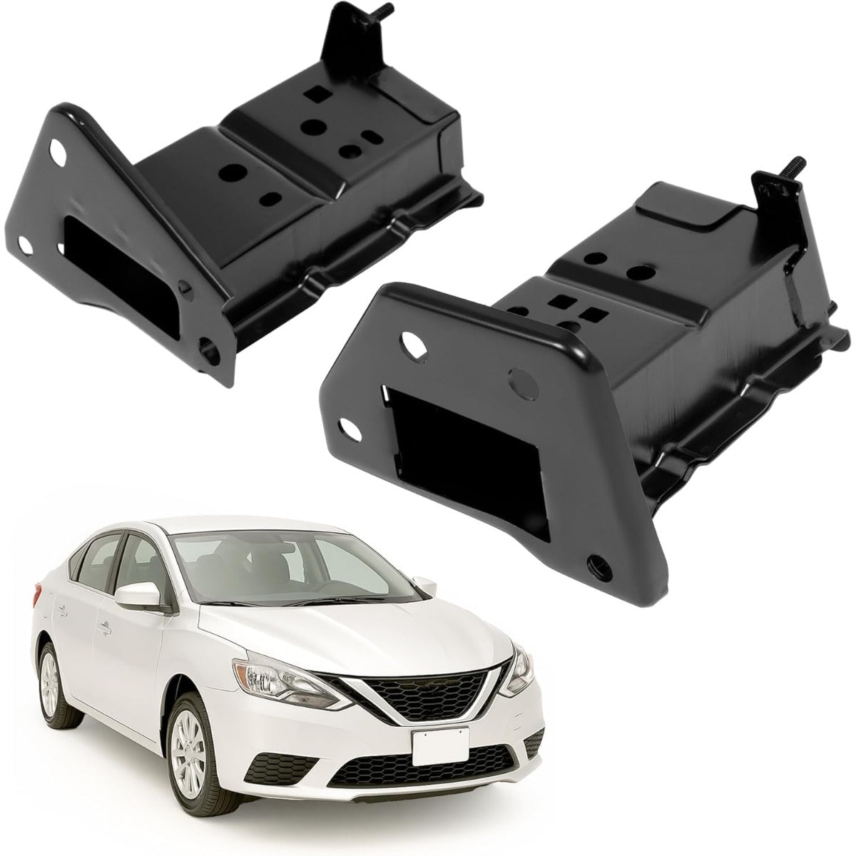 KUAFU Pair Front Bumper Bracket Compatible with 2013-2019 Nissan Sentra