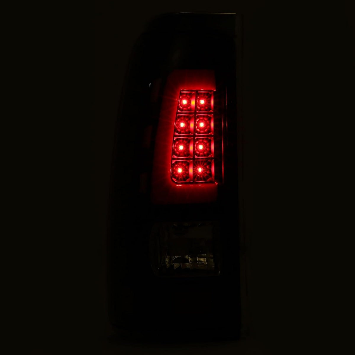 LED Tail Lights Compatible with 1999-2006 Chevy Silverado 1999-2002 GMC Sierra 1500 2500 3500 LED Tube Bar Taillight Lamp (Clear Lens+Black Housing) LYPL-023S-1