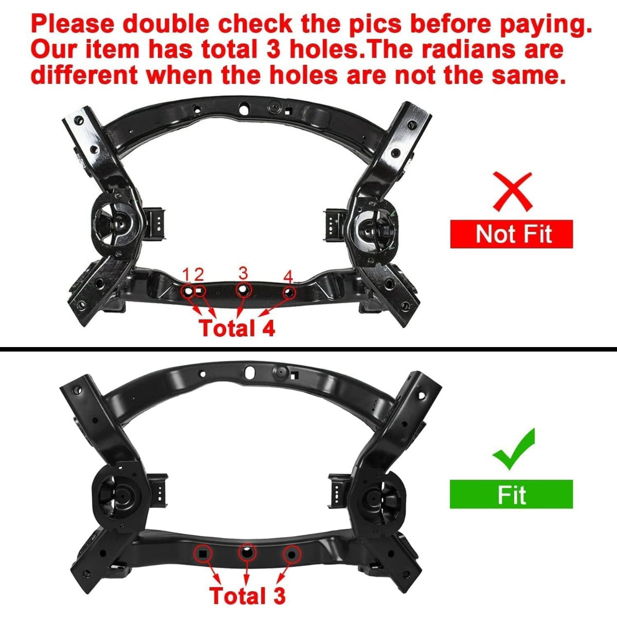 Kojem Frame Crossmember Subframe Cradle Compatible with 2011-2023 Charger