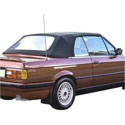 Convertible Soft Top for 1986-1993 BMW 3-Series E30 318i 325i M3 Convertible Base Sedan 4-Door Convertible & Coupe 2-Door Black Sailcloth Vinly Soft Roof w/Plastic Window