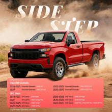 ALMULOO Side Steps Compatible with 19-25 Silverado/Sierra HD Regular Cab