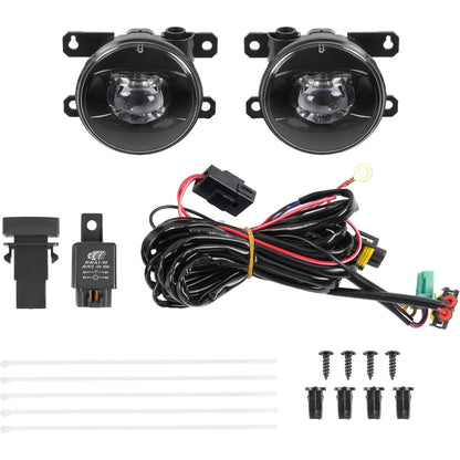 HECASA Pair LED Fog Lights w/Switch Wiring Harness Compatible with 2022-2024 Honda Civic Replacement for HO2593149 HO2592149 Front Bumper Fog Lamp Kit Clear Lens Driver&Passenger Side
