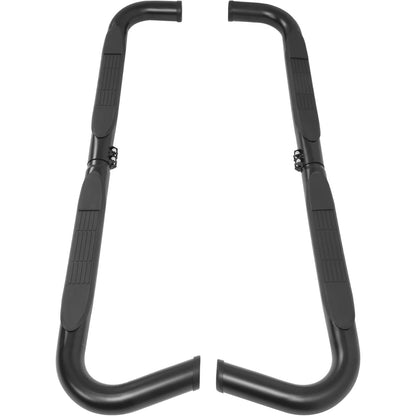 Running Board Side Step Compatible with 1984-2000 Jeep Cherokee 4 Door Step Nerf Bar Steel+Plastic Powder Coated Black