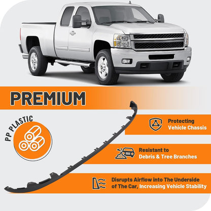 KUAFU Front Bumper Valance Extension Compatible with 2011-2014 Chevy Chevrolet Silverado 2500 HD 3500 HD Replacement for 20845670 GM1095195 Lower Air Dam Deflector Spoiler Extension Plastic Black