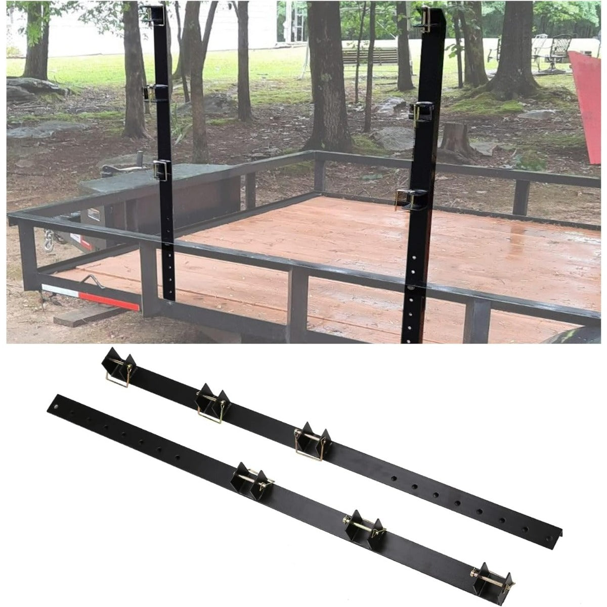 Heavy Duty 3-Place Edgers Gas Weeder Trimmer Rack holders for Open Landscape Trailer Truck LYA-040