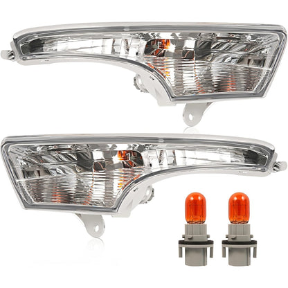 KUAFU Pair Turn Signal Light Compatible with 2013-2018 Nissan Altima Driver and Passenger Side Signal Lamp Assembly Clear Lens Plastic Replacement for NI2531118 NI2530118 261303TA0A 261353TA0A 2Pcs