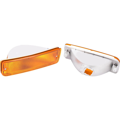KUAFU Pair Turn Signal Light Compatible with 1989-1995 Toyota Pick-Up Truck 1990-1991 Toyota 4Runner SR5 (2 Wheel Drive Models) Right and Left Lamp Yellow Lens Replacement for TO2521107 TO2520105