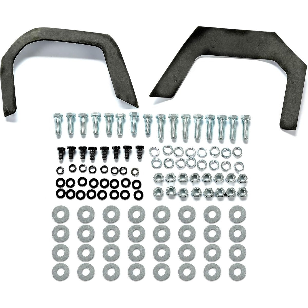 ALMULOO Front Bumper Compatible with 2003-2006 Chevy Chevrolet Silverado 1500 Powder Coated Steel (2 Packages)