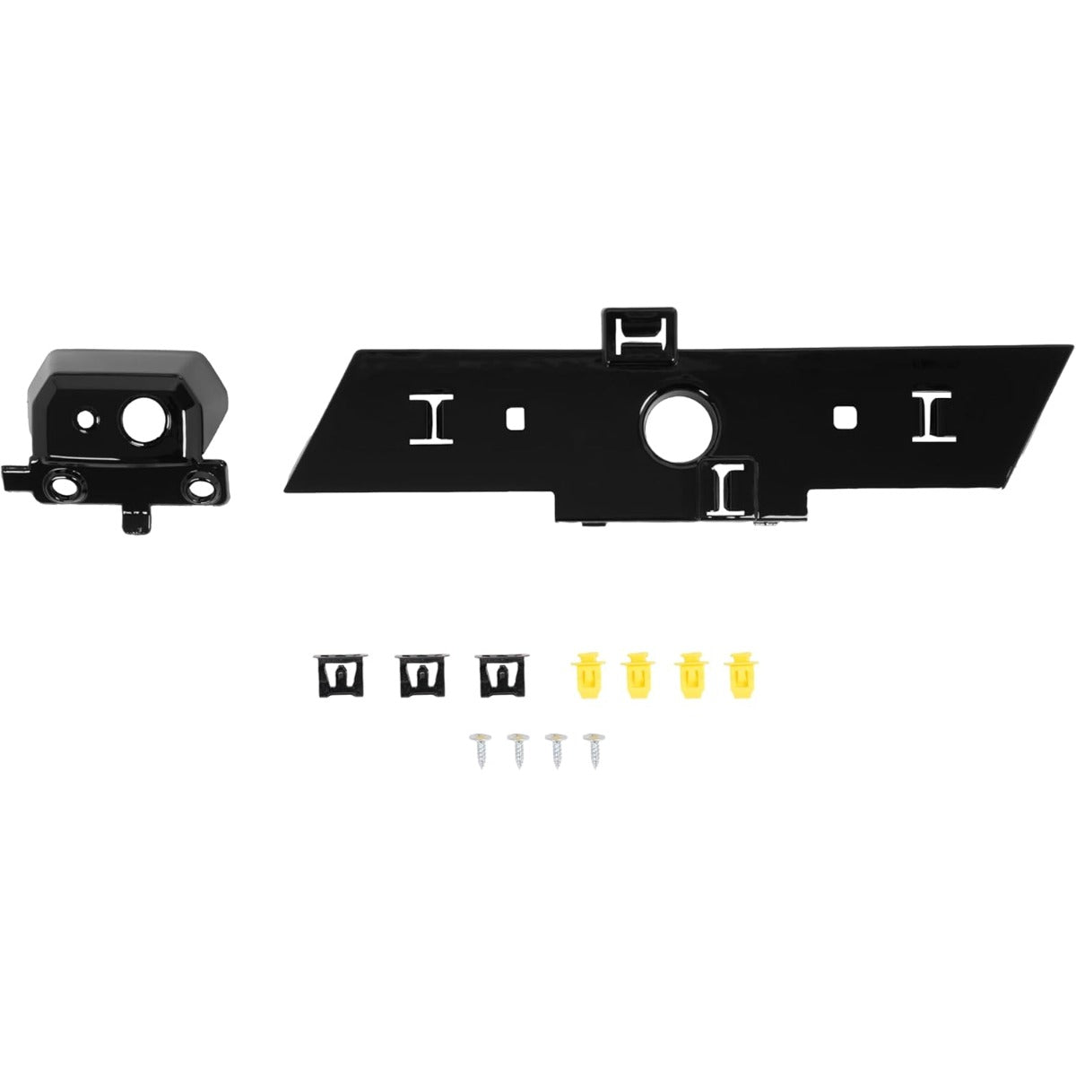 Front Grill Compatible with 2022-2024 Chevrolet Silverado 1500 High Country Front Bumper Grille Plastic(ABS) Painted+Chrome Black+Silvery Replacement for 84884906 85516948