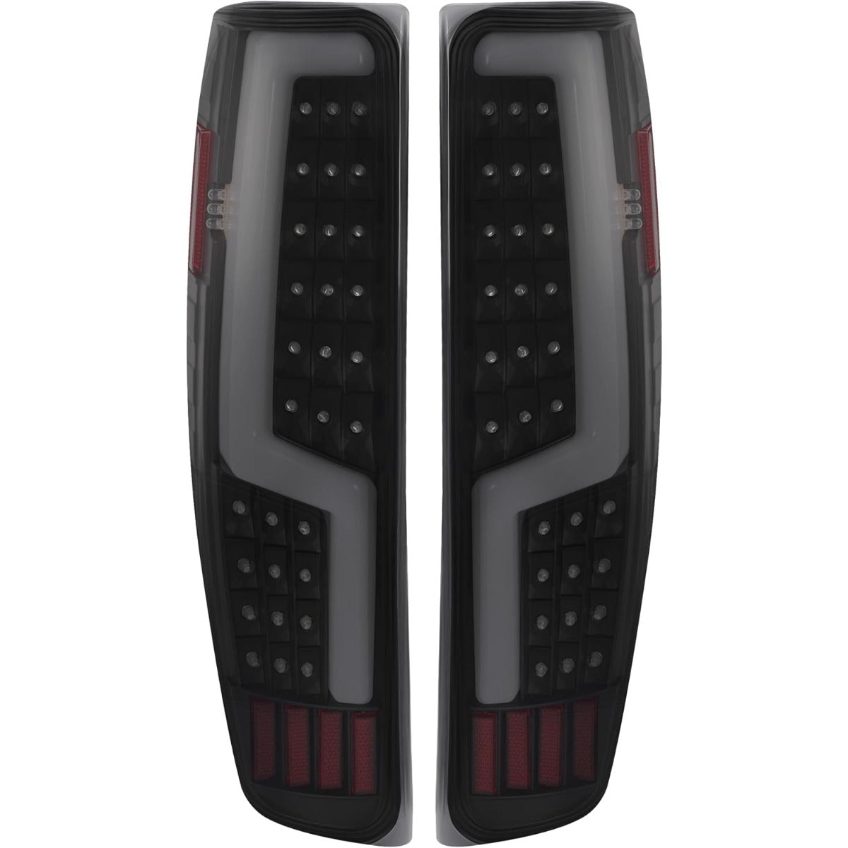 HECASA LED Pair Tail Lights Compatible with 2004-2012 Chevy Chevrolet Colorado GMC Canyon Isuzu i-280 i-290 i-350 i-370 Replacement for GM2800164 GM2801164 Tail Lamp LH & RH - Smoke Lens Black Housing