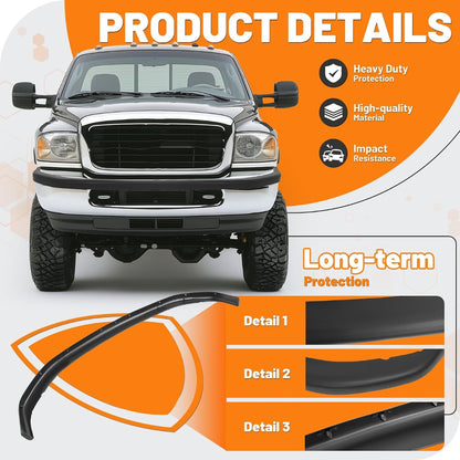 KUAFU Front Upper Bumper Cover Compatible with 1994-2002 Dodge Ram 2500/3500 Base/1994-2001 Dodge Ram 1500 Pad Replacement for CH1000160 55076610AB Black Textured