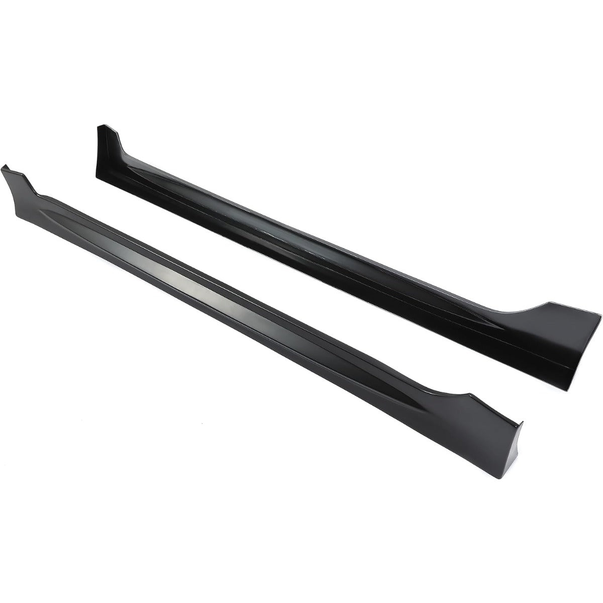 Side Skirts Extension Replacement Compatible with 2006-2011 Honda Civic 4 Door Sedan Black Bottom Side Line Rocker Panels Guard Body Kit RR Style