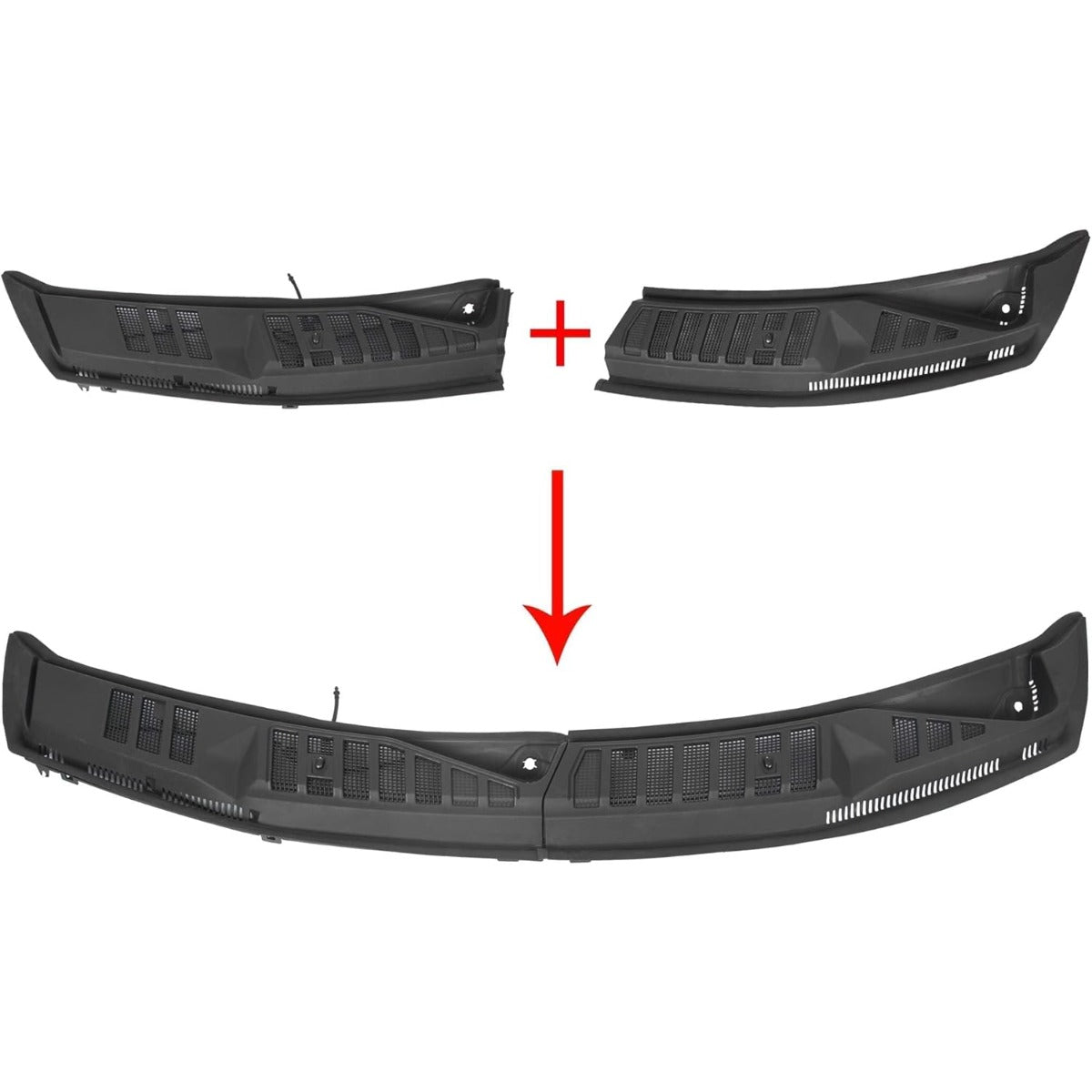 New Pair Front Windshield Wiper Cowl Grille Insert Panel Compatible with 2015-2020 Ford F150 Replacement for FL3Z15022A69B