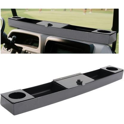 Golf Cart Universal Front Dash Storage Tray Compatible Golf Cart Parts Plastic Carbon Fiber Color, Easy Installation