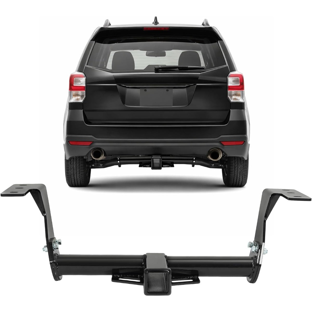 2" Class 3 Trailer Tow Hitch Receiver Compatible with 2014-2018 Subaru Forester Rear Trailer Hitch Steel Powder Coated