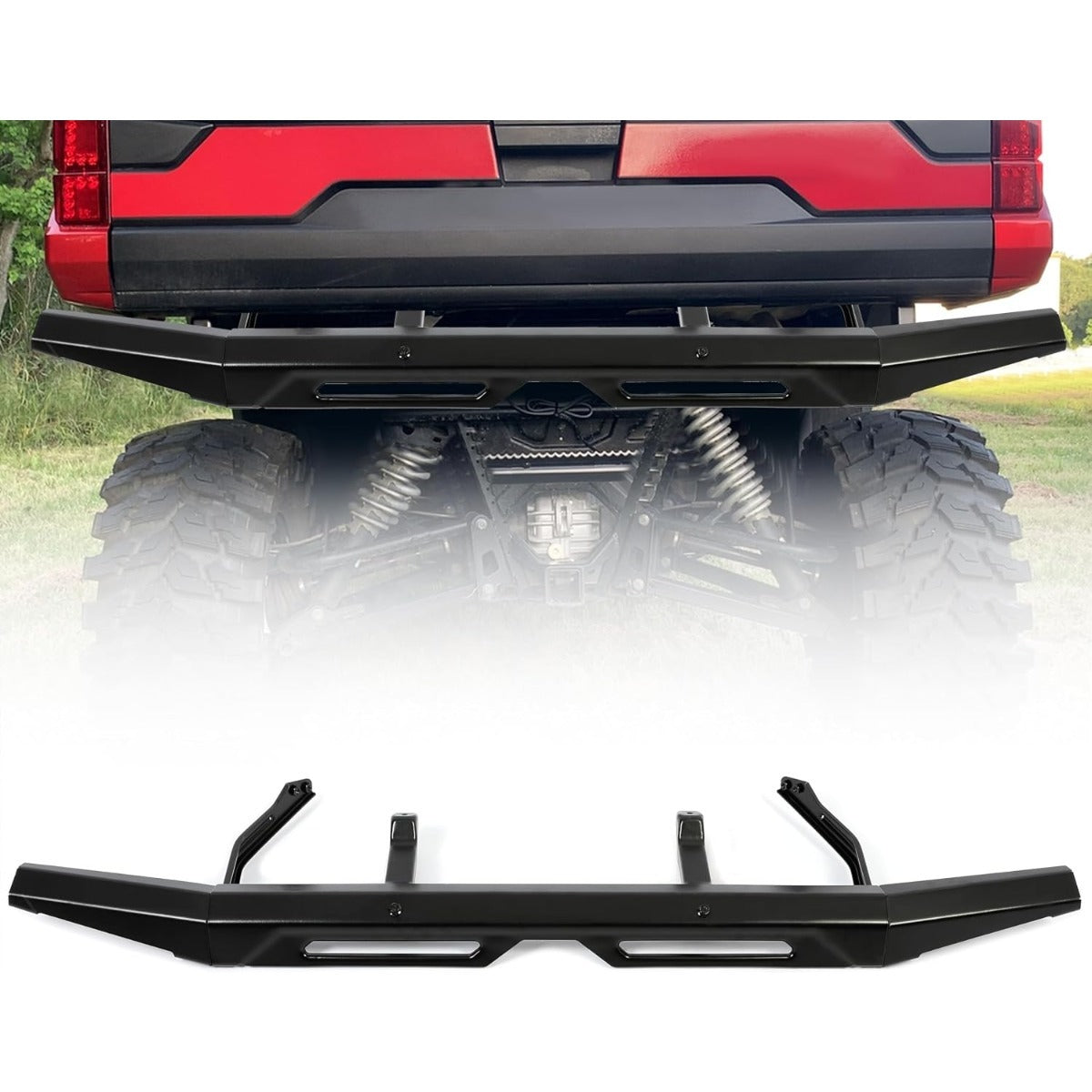 Rear Bumper Compatible with 2018-2026 Polaris Ranger 1000 / INTL Ranger 1000 / Crew 1000 / Crew XP 1000 / DIESEL/XP Replacement for 2882529 Brush Guard Protector Brushguard Accessories
