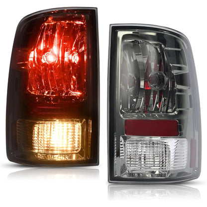 HECASA Pair Tail Light Compatible with 2009-2018 Dodge Ram 1500 2500 3500 Replacement for CH2818124 CH2819124 55277415AA 55277414AA Tail Lamp Driver & Passenger Side Smoke Lens