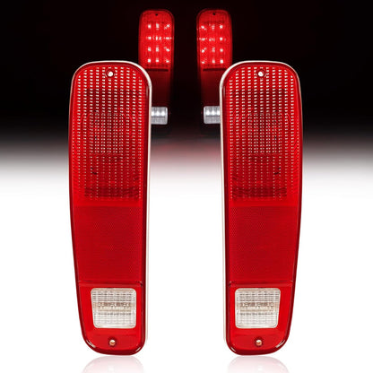 HECASA LED Tail Lights Brake Lamps Compatible with 1973-1977 Ford Pickup F100 F150 F250 F350 Driver & Passenger Side - Red Lens