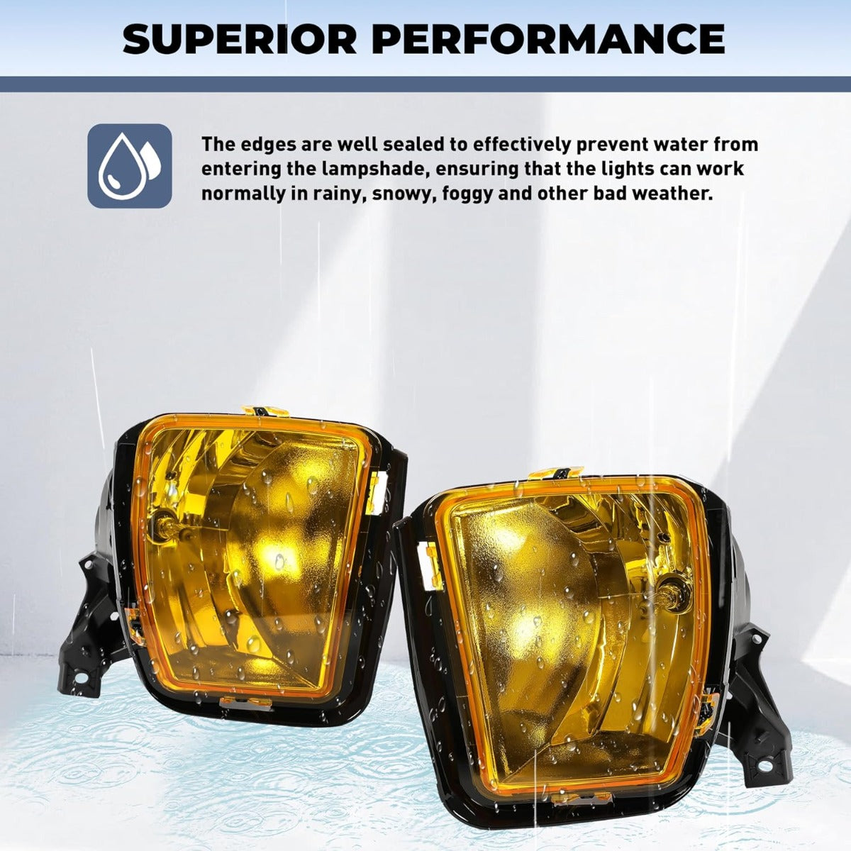 HECASA 2Pcs Fog Lights Compatible with 2013-2022 Ram 1500/1500 Classic Replacement for 68104821AC 68104820AC Front Bumper Driving Lamp w/Bulbs Yellow Lens LH & RH