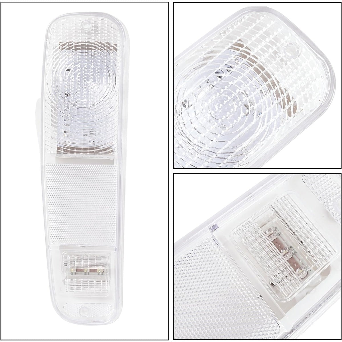 HECASA LED Tail Lights Brake Lamps Compatible with 1973-1977 Ford Pickup F100 F150 F250 F350 Driver & Passenger Side - Clear Lens
