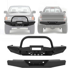 Kojem Front & Rear Bumper Compatible with 1998-2011 Ford Ranger w/Winch Plate D-Rings Powder Coated Steel