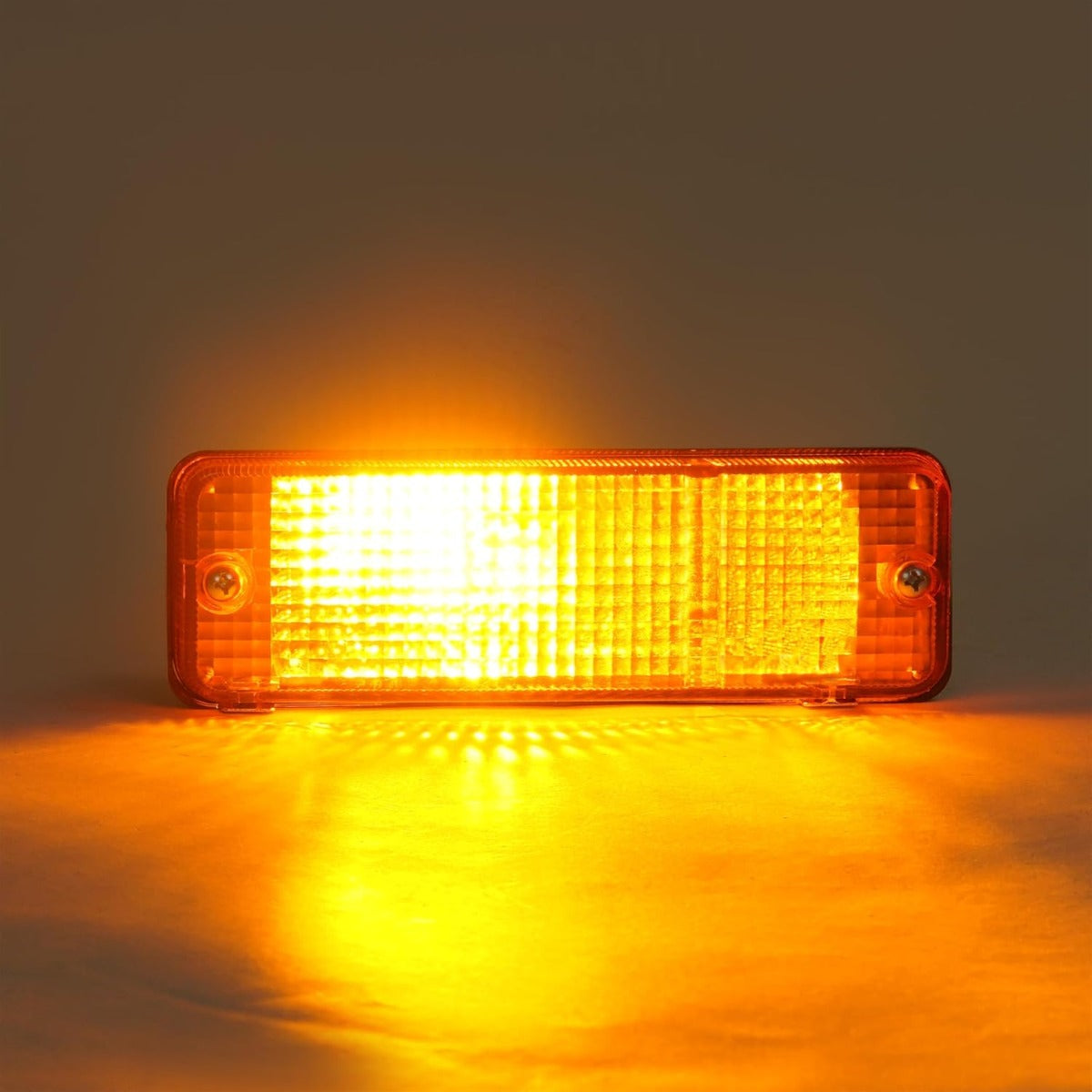 HECASA Turn Signal Lights Compatible with 1984-1988 Toyota 4Runner/Pickup, Front Bumper Lamps w/Bulbs Replacement for TO2521105 TO2530106, Left Driver And Right Passenger Side Yellow Lens